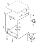 CABINET Diagram and Parts List for ADE7000AYW  Admiral Dryer