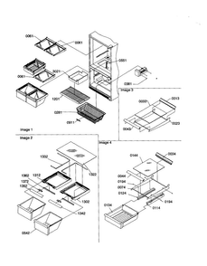 Shelving Assemblies Diagram and Parts List for BCI20TL-P1309701WL  Amana Refrigerator