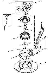 Brg Hsg/brake/pulley & Pivot Dome Diagram and Parts List for LWM423L-P1176404WL  Amana Washer