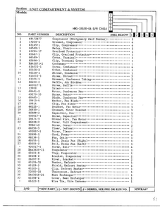 Unit Compartment And System Page 2 Diagram and Parts List for 18020-0A  Admiral Refrigerator