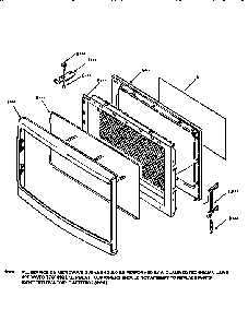 Door Diagram and Parts List for 56568480790  Kenmore Microwave