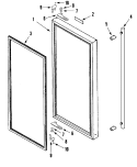 DOOR Diagram and Parts List for JIM1550ARS  Jenn-Air Ice Maker