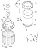 TUBS (INNER & OUTER) Diagram and Parts List for SAV405DEWW  Maytag Washer
