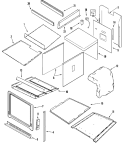 BODY Diagram and Parts List for JMW9527DAB  Jenn-Air Microwave Oven Combo