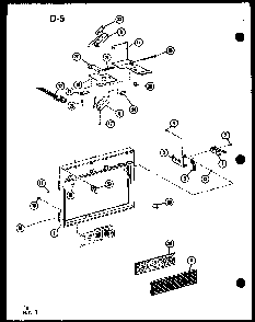 Bezel Assembly Diagram and Parts List for CRC-8-P75260-2M  Amana Microwave