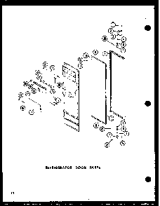 Refrigerator Door Parts Diagram and Parts List for ESR22D-P73900-20W  Amana Refrigerator