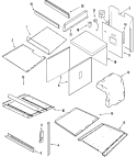 BODY Diagram and Parts List for JMW9530DAS  Jenn-Air Microwave Oven Combo