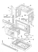 BODY BASE & CAVITY Diagram and Parts List for JMC8127DDB  Jenn-Air Microwave