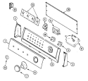 CONTROL PANEL Diagram and Parts List for AAV8000AWW  Admiral Washer