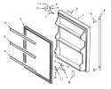 DOOR Diagram and Parts List for JUC2450ARS  Jenn-Air Refrigerator