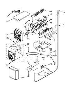 Icemaker Parts Diagram and Parts List for JS42SEDUDW15  Jenn-Air Refrigerator