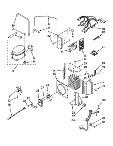 Upper Unit Parts Diagram and Parts List for JS42SEDUDW12  Jenn-Air Refrigerator