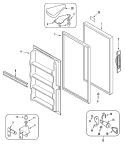 DOOR Diagram and Parts List for AFU1505BW  Amana Freezer