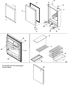 Refrigerator Door Diagram and Parts List for JB2028PEHB  Jenn-Air Refrigerator