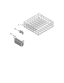Lower Rack Parts Diagram and Parts List for CUD6710XQ2  Crosley Dishwasher