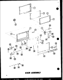 DOOR ASSY Diagram and Parts List for RC10A-DD P7209103M Amana Microwave