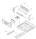 CONTROL PANEL / TOP ASSEMBLY Diagram and Parts List for AGR5725QDQ  Amana Range