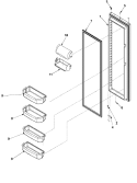 Part Location Diagram of 67002374 Whirlpool BUCKET, REF DOOR (2L)