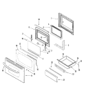 DOOR / DRAWER (STL) Diagram and Parts List for MGR5755QDS  Maytag Range
