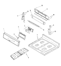 Part Location Diagram of 74009120 Whirlpool Double Grate - Black