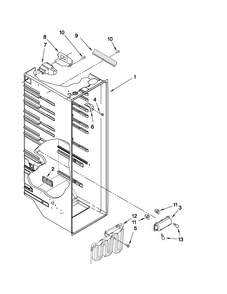 Refrigerator Liner Parts Diagram and Parts List for CS22CFXTT02  Crosley Refrigerator