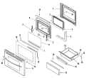 DOOR / DRAWER (STL) Diagram and Parts List for JGR8875QDS  Jenn-Air Range