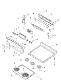 Part Location Diagram of WP74008921 Whirlpool Range Burner Knob