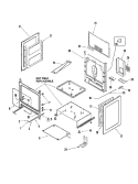 CABINET Diagram and Parts List for AER5845QAN  Amana Range
