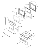 DOOR / DRAWER Diagram and Parts List for JER8885QAB  Jenn-Air Range