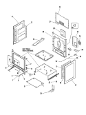 CABINET Diagram and Parts List for JER8885QCB  Jenn-Air Range