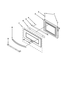 Microwave Door Parts Diagram and Parts List for JMC2430WR00  Jenn-Air Microwave