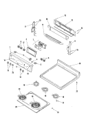 CONTROL PANEL / TOP ASSEMBLY Diagram and Parts List for MER5775QAW  Maytag Range