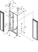 HINGES Diagram and Parts List for XRSS204BW PXRSS204BW1 Amana Refrigerator