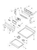 CONTROL PANEL / TOP ASSEMBLY Diagram and Parts List for AER5715QAS  Amana Range