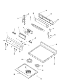 CONTROL PANEL / TOP ASSEMBLY Diagram and Parts List for AER5725QAF  Amana Range