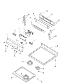 CONTROL PANEL / TOP ASSEMBLY Diagram and Parts List for MER5755QAW  Maytag Range