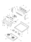 CONTROL PANEL / TOP ASSEMBLY Diagram and Parts List for AER5735QAN  Amana Range