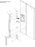 HANDLES AND TRIM Diagram and Parts List for XRSS264BW PXRSS264BW1 Amana Refrigerator