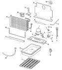 UNIT COMPARTMENT & SYSTEM Diagram and Parts List for AFU1567BW  Amana Freezer