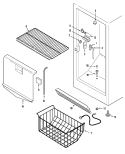 FREEZER COMPARTMENT Diagram and Parts List for AFU1767BW  Amana Freezer
