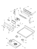 CONTROL PANEL / TOP ASSEMBLY Diagram and Parts List for PER5750QAS  Maytag Range
