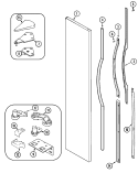 FREEZER OUTER DOOR Diagram and Parts List for JCB2388GRQ  Jenn-Air Refrigerator