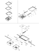 REFRIGERATOR SHELVING Diagram and Parts List for ARB190RCB PARB190RCB0 Amana Refrigerator