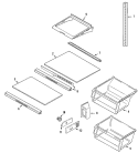 SHELVES & ACCESSORIES Diagram and Parts List for GS2726CEHQ  Maytag Refrigerator