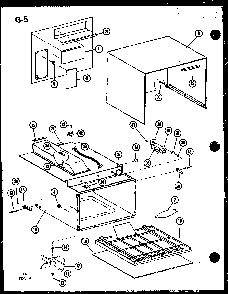Section 1 Diagram and Parts List for RC-6D P73860-3M Amana Microwave
