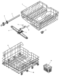 Part Location Diagram of WP6-918873 Whirlpool Dishwasher Silverware Basket