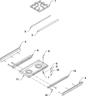 OPEN BURNER Diagram and Parts List for RJDF3683A  Maytag Range
