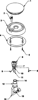 SEALED BURNER DETAIL Diagram and Parts List for RJDF3683A  Maytag Range