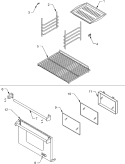 OVEN CAVITY / DOOR ITEMS Diagram and Parts List for RJDF3683A  Maytag Range