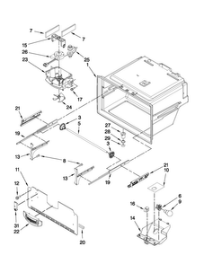 Freezer Liner Parts Diagram and Parts List for JFI2089AEP9  Jenn-Air Refrigerator